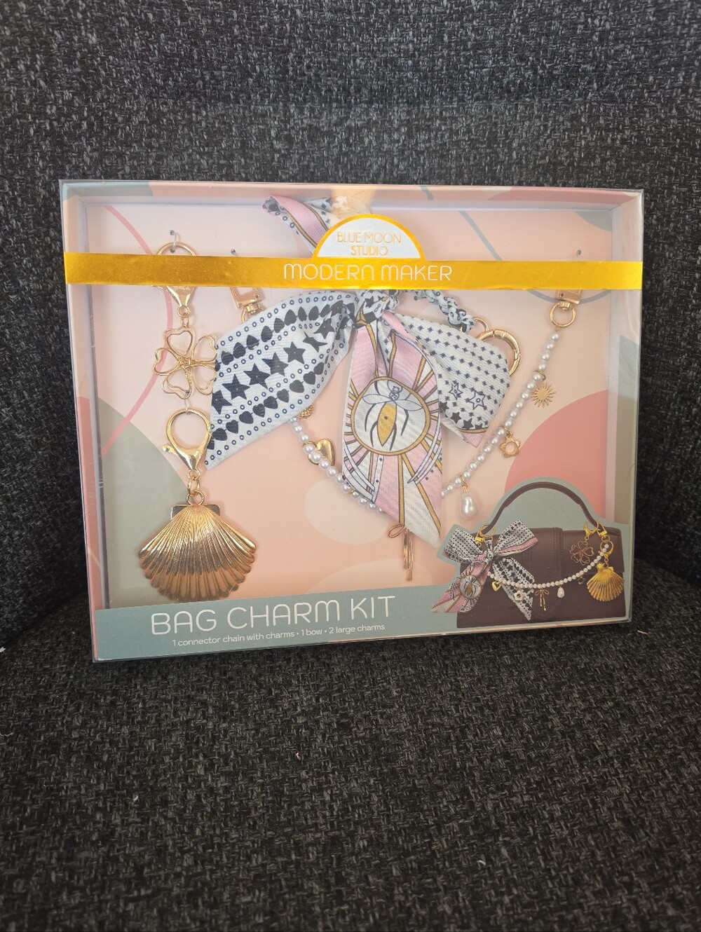 NIB Blue Moon Studio Modern Maker Purse Bag Charm Kit Seashell Hearts Stars